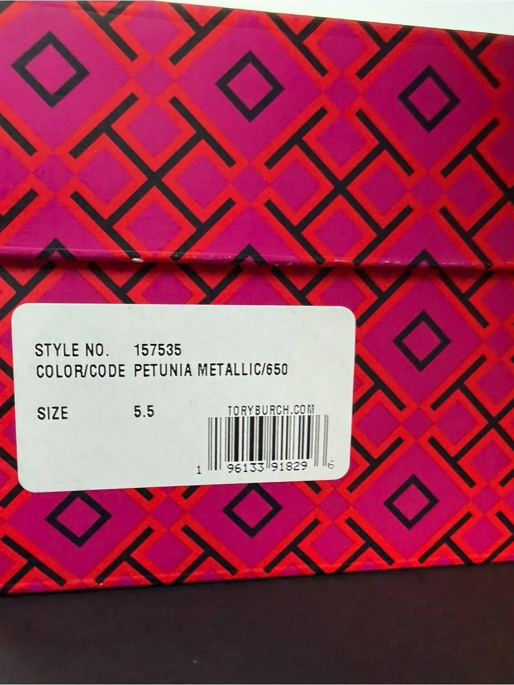 New! Tory Burch Metallic Pink Miller Thong Sandals - size 5.5